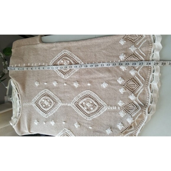 Vintage Worthington Sweater Large Crochet Embroidered Grandmacore - Picture 12 of 12